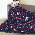 thumbnail image 6 of Pofeuu Winter Skiing Snowflakes Print Ultra-Soft Micro Fleece Blanket,for Bed Or Sofa,All Season Throw Blankets Flannel Blanket-80"x60", 6 of 7