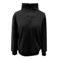 thumbnail image 5 of larppty Womens Half Zip Oversized Sweatshirts Fleece Hoodies 2025 Trendy Long Sleeve Pullover Tops Y2k Fall Outfits (Black, XL), 5 of 8
