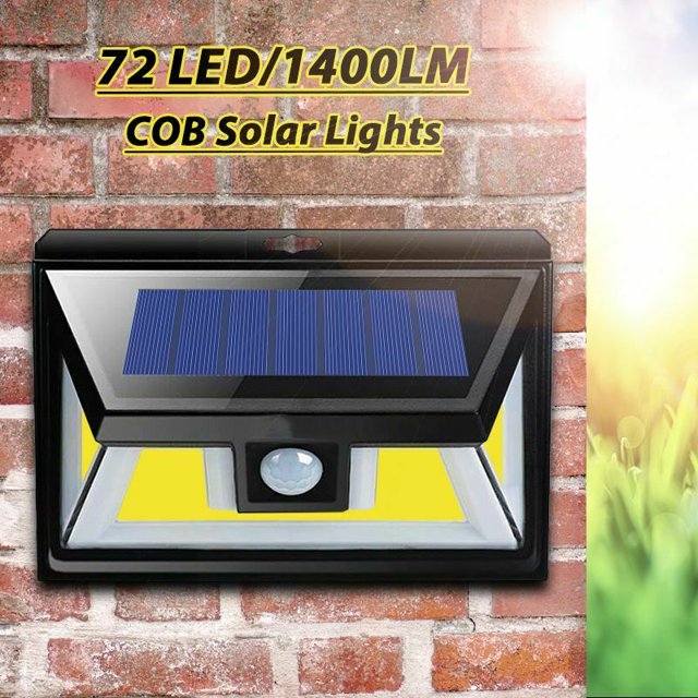 Lámpara solar LED COB para exteriores, gran angular, iluminación interior y exterior para jardín