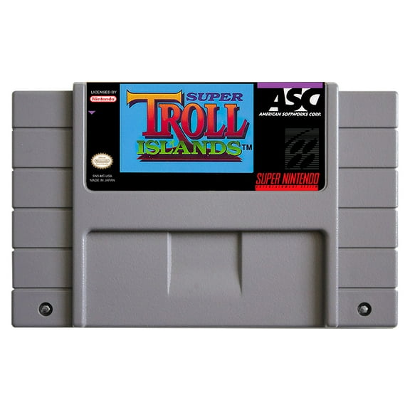 SNES Games Cartridge Super Troll Islands