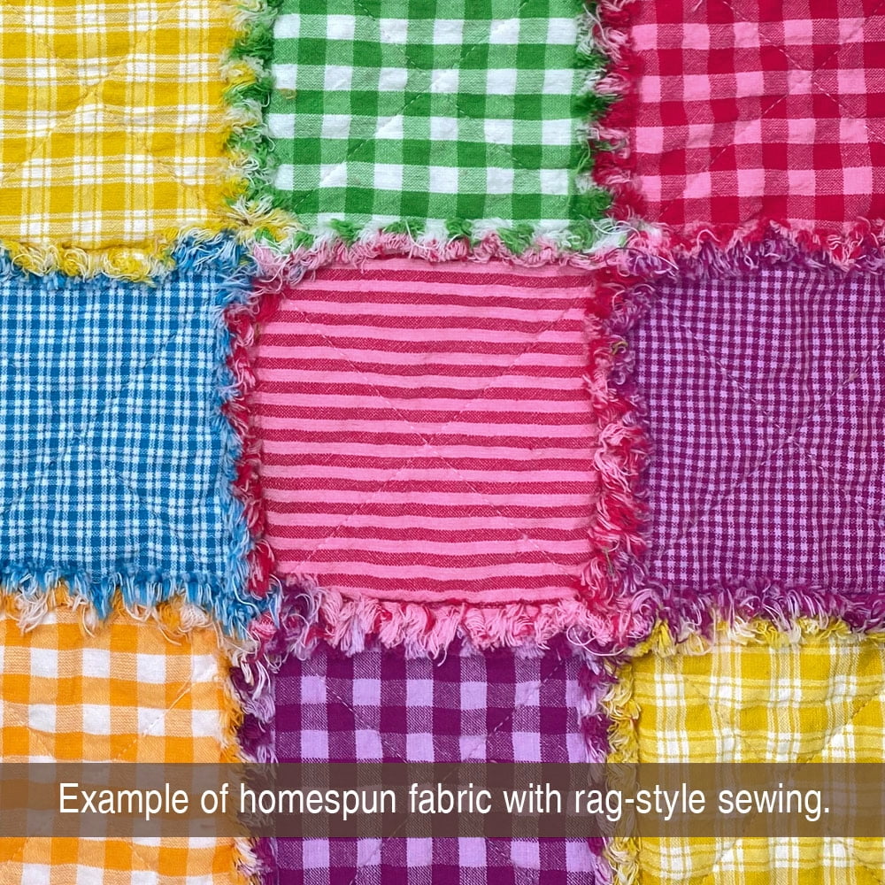 JCS Bright Ragged Homespun Cotton Quilt Kit (200+ six-inch Squares)