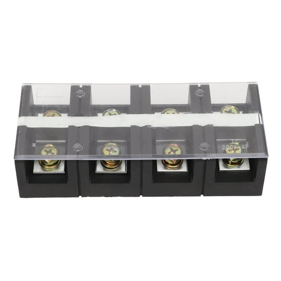 Regleta De Terminales, Bloque De Terminales De Tornillo De Alta Corriente De Doble Con Cubierta De PC Para Distribución De Energía De Iluminación, 200A, 600V