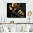 thumbnail image 2 of Designart Black And Gold Orchid II Canvas Wall Art, 2 of 5