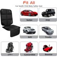 thumbnail image 4 of Car Seat Protector 1 Pack Car Seat Cushion Mat Thickest Padding,Waterproof 600D Fabric Car Seat Covers for Non-Slip Backing Mesh Pockets for Baby and Pet (Black, 1 Pc), 4 of 5