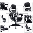 thumbnail image 2 of Gaming Chair with Footrest and Reclining Backrest, Racing Style High Back Office Chair, 2 of 7
