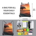 thumbnail image 3 of Sigee Sunset Dancing Dolphin B for Drawstring Zipper Backpack ,Waterproof, Durable, Lightweight Gym Bag for Sports, 3 of 5