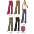 thumbnail image 6 of Women's Ribbed Straight Leg Drawstring Lounge Pants Soft Casual Relaxed Fit, 6 of 7