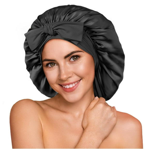 100% Mulberry Silk Bonnet for Sleeping Women - Double Layer Silk Hair Wrap – Non-Slip Silk Turban - Hair Silk Bonnet for Sleeping Women - Silk Cap for Sleeping