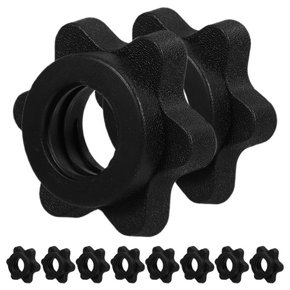 OUNONA  10 Pcs Weight Clips for Dumbbells to Add Barbell Grips Fitness Black