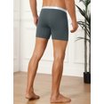 thumbnail image 3 of DARING DIVA Men's Stretch Waistband Boxer Brief Comfortable Solid Underwear 30 Dark Gray, 3 of 6
