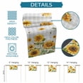 thumbnail image 5 of Table Runner Dresser Scarf 13 x 72 Inch Vintage Sunflower Bee Gray Plaid Country Farmhouse Table Runners Non-Slip Heat Kitchen Dining Table Decor for Indoor Outdoor Home Party Decoration, 5 of 7