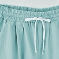 thumbnail image 4 of MKLEKYY Pantalones Cortos de Mezclilla para Mujer, de Verano, Estampados de Lino, con Cordón, Sueltos, Elásticos, Informales, para Playa (1), 4 of 4