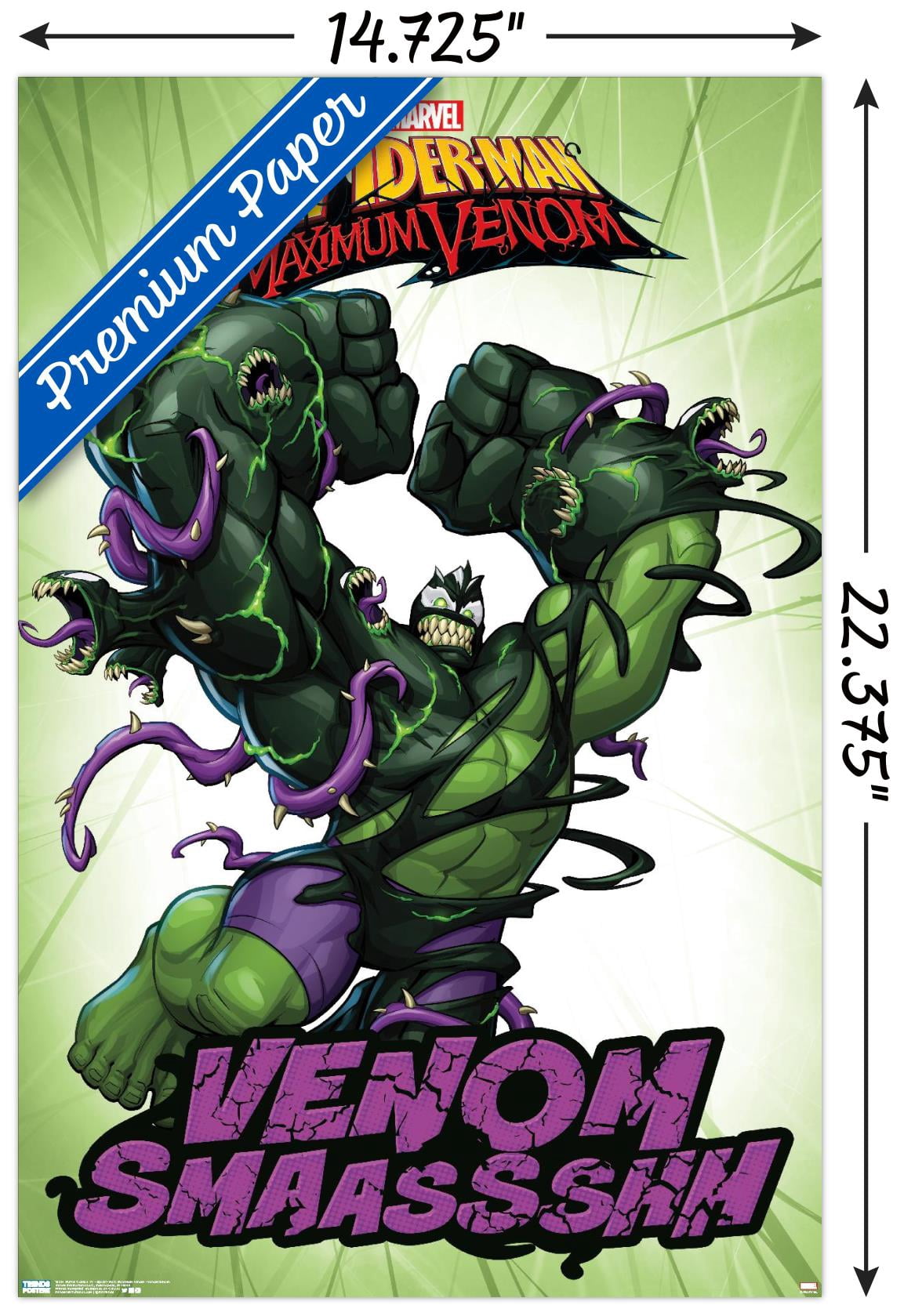 Marvel Comics TV - Spider- Man: Maximum Venom - Venom Smash Wall Poster, 14.725" x 22.375"