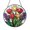Acrylic 3.5 Inch, variant on Tulip Meadow Faux Stained Glass Window Hanging – Spring Garden Art