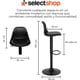 thumbnail image 2 of Set 4 Sillas Banco Bar Eames Ajustable Tulip Minimalista Silla Alta para Barra con Reposa Pies Asiento Giratorio 360° Banco Alto con Altura Regulable (Negro 4 Piezas), 2 of 7