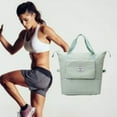 thumbnail image 3 of Bolsa de viaje plegable Sunnimix de lona verde para Adultos, 3 of 8
