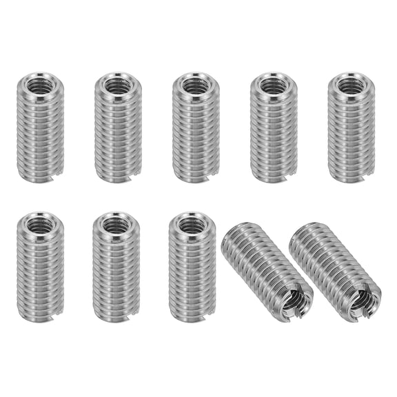 Uxcell 316 Stainless Steel Thread Adapters Sleeve Reducing Nut, 10 Pcs M5 x 0.8 Male to M3 x 0.5 Female Repairing Insert Nut Screw Reducer Conversion Fastener 12mm