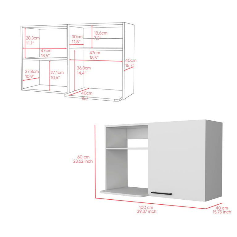 Treevol Furniture Kitchen Wall Cabinet Burwood 23 6 Height X 15 7 Length White Com