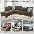 thumbnail image 4 of Caberryne Fabric Sectional Sofa for Living Room Furniture Set, L-Shape Sofa Sectional Couch with Hidden Table for Living Room/Office/Small Space/Apartment(A-Gray), 4 of 5