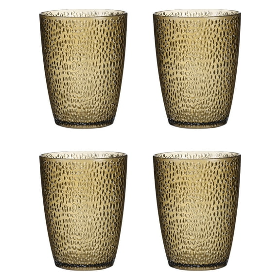 Uxcell 10oz Acrylic Drinking Glasses, 4 Pack Plastic Reusable Tumblers Drinkware for Home Outdoors, Coffee
