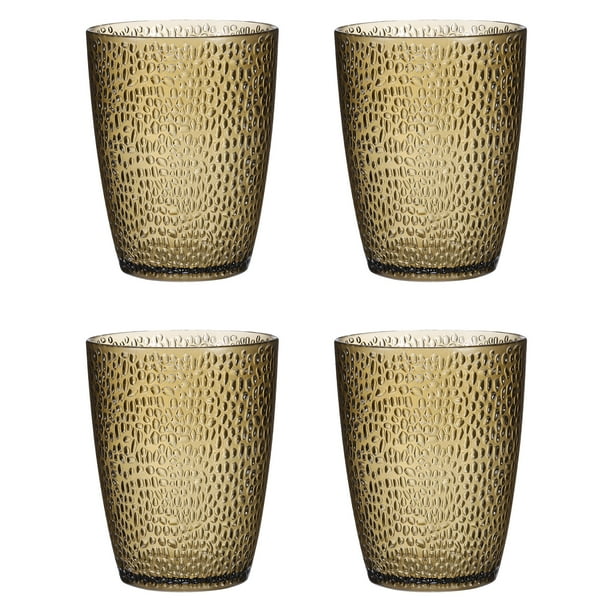 Vasos de acrílico de 10oz Uxcell, paquete de 4, vasos reutilizables de plástico para el hogar y al aire libre, café