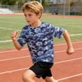 thumbnail image 6 of WRKEKC Summer Boys T Shirts Camo Print Loose Fit Round Neck Short Sleeve Casual Streetwear for 5-15 Years, 6 of 9