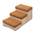 thumbnail image 2 of Escaleras para perros Escaleras plegables para mascotas Rampa para perros multifuncional ligera y práctica con almacenamiento para cachorros Cama Sofá Café, 2 of 9