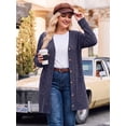 thumbnail image 3 of Cueply Women's Plus Size Sweater Long Sleeve Lightweight Cardigans Buttons Knited Casual Outwear Tops with Pockets 1X-4X, 3 of 9