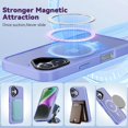 thumbnail image 5 of 3-in-1 Entronix Bundle for iPhone 16, Magnetic Sturdy Matte Case 2 Screen Protector, Purple, 5 of 8