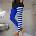 thumbnail image 5 of GERsome Womens Leggings Striped Footless Stretchy Tights Pants Workout Leggings Funny Graphic High Waist Party Leggings Size S, 5 of 9