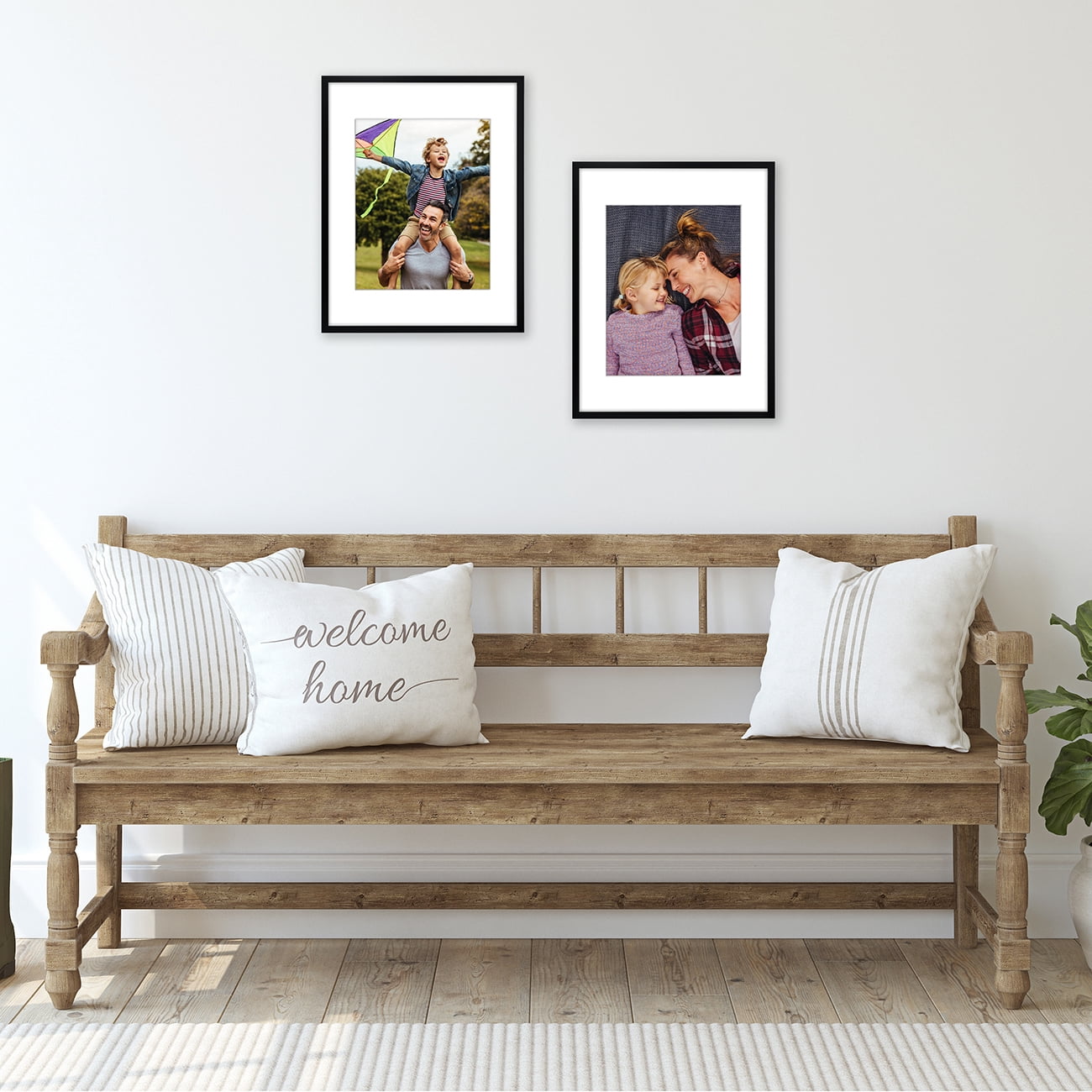 Americanflat 11x14 Picture Frame with Shatter-Resistant Glass - Use as 8x10 Frame with Mat or 11x14 Frame Without Mat - Streamline Collection - Thin Photo Frame for Wall Display - Black