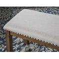 thumbnail image 3 of Ashley Furniture Moriville Upholstered Dining Bench in Beige, 3 of 5