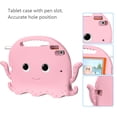thumbnail image 6 of Dteck Kids Case for iPad 6th Gen/iPad 5th Gen/iPad Air 2/iPad Air, iPad 9.7 Case, with Built in Screen Protector, Octopus Animals Shockproof Case Handle Grip with Shoulder Stap,Pink, 6 of 8