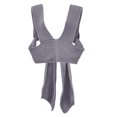 thumbnail image 1 of Chic Mujeres De Punto Vendaje Self Tie Tank Top Chaleco Sin Mangas DIY Wear Gris Sunnimix Chaleco de punto, 1 of 7