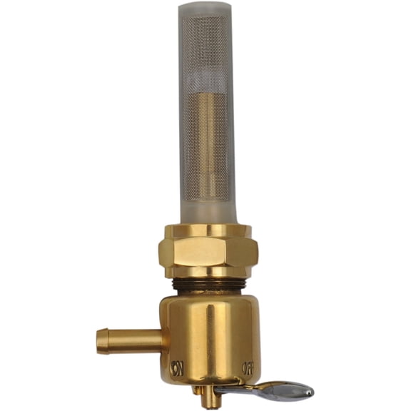 Bronze Round Hi-Flow 22mm/90 Degree/ 5/16" Fuel Petcock w/ Forward Facing Outlet