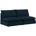 thumbnail image 2 of Meridian Furniture Mackenzie Navy Durable Linen Textured Modular Sofa, 2 of 7