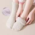 thumbnail image 5 of Women Fuzzy Slipper Socks, Winter Warm Cozy Non‑Slip Fuzzy Socks | Soft Plush Lining, Anti‑Slip Bottom Grip, Breathable Fabric, Stretchy Fit, Great for Lounging & Sleep (Light Green), 5 of 7