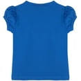 thumbnail image 2 of Lilax Girls' Basic Round Neck Cotton Short Puff Sleeve T-Shirt Royal Blue 8 Years, 2 of 7