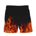 thumbnail image 6 of Mens Beach Shorts Casual,Men's Swim Trunks Quick Dry 3D Flame Printed Beach Board Shorts with Pockets Cool Mesh Lining Bathing Suits, 6 of 9