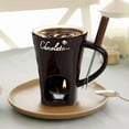 thumbnail image 2 of Chocolate Hot Pot Melting Cup Fondue Mug Hot Pot Ceramic Melting Cup Melting Pot Tea Light Heating Warmer for Chocolate, 2 of 6