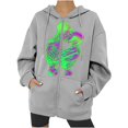thumbnail image 1 of Chaqueta con capucha Punk suelta con cremallera y estampado de Halloween para mujer, abrigo, sudaderas con capucha, abrigo Pompotops qwe15433, 1 of 8