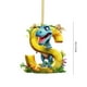 thumbnail image 2 of Colgante de dinosaurio con la letra D, decoración navideña, colgante de dinosaurio con la letra D, estilo adorable, decoración festiva para el hogar, regalo único, marco de metal.,Wsvlmg, 2 of 9