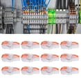 thumbnail image 1 of Cable 20 Piezas Conector Rápido De Cable 1 En 2 Salida Bloque De Terminales De Conductor Tipo T Transparente SPL-F12Orange, 1 of 7