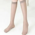 thumbnail image 4 of 8 Pairs Women Ultra Sheer Knee High Socks, Multi-Color Assortment with Comfort Stay-Up Band, Reinforced Toe for Everyday Wear Gray One Size, 4 of 4