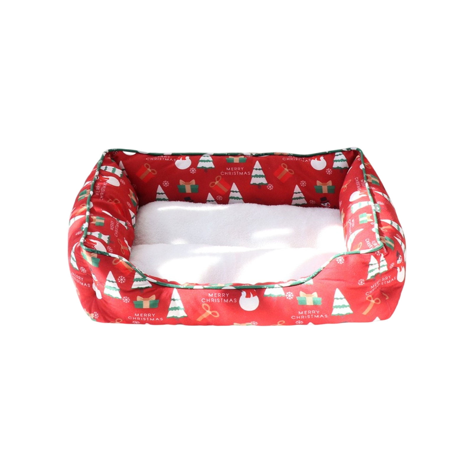 Christmas Pet Bed Removable Washable Soft Plaid Sleeping Nest for Cats and Dogs Holiday Themed Pet House with Enclosed Design for Small Medium Large Pets Comfortable Seasonal Pet Bedding
