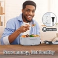 thumbnail image 3 of Electric Heated Lunch Box for Adults/Men/Women 80W Portable Food Warmer with 12V/24V/110V/220V Stainless Steel Container for Work Travel Jobsite Camping Christmas Loncheras Para Hombres De Trabajo, 3 of 15