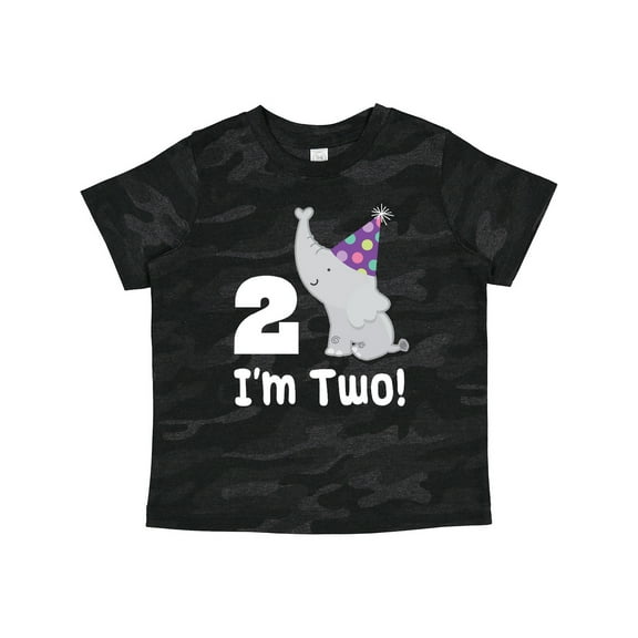 Inktastic Happy 2nd Birthday Zoo Elephant Boys or Girls Toddler T-Shirt