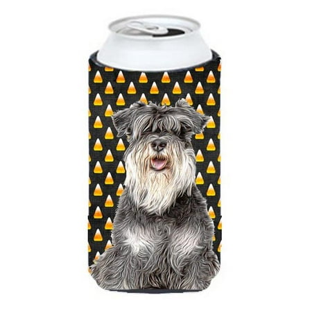 

Candy Corn Halloween Schnauzer Tall Boy bottle sleeve Hugger