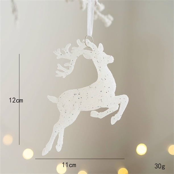 Xihbxyly Colgante de Reno Navideño, Acabado Dorado Brillante, Diseño de Reno Saltando, Llamativo Adorno para Árbol, Alegría Navideña, Decoración Festiva, Tamaño de 15 Cm, Perfecto para Árboles Pequeñ