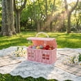 thumbnail image 4 of Zeyigg Easter Basket for Kids,9.2x5.1x7.2" Rattan House-Shaped Basket with Lid and Folding Handle, Woven Rope Egg Easter Baskets for Boys Girls ,Brown, 4 of 6